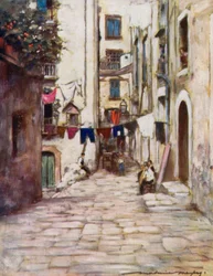 Eine Straße in Neapel